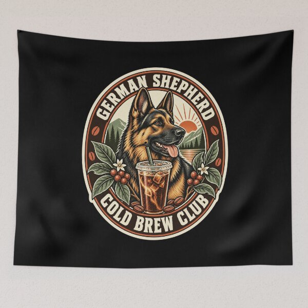 Item preview, German Shepherd Cold Brew Coffee Graphic designed and sold by CG Studio.