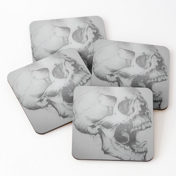 Item preview, A black and white skull designed and sold by SweetBlushBunny.