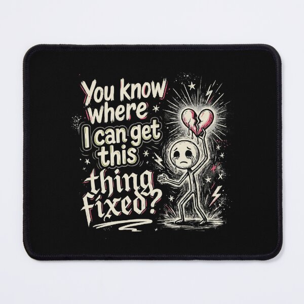 Item preview, You Know Where I Can Get This Thing Fixed Emo Heartbreak Gift designed and sold by Say It With Ink.
