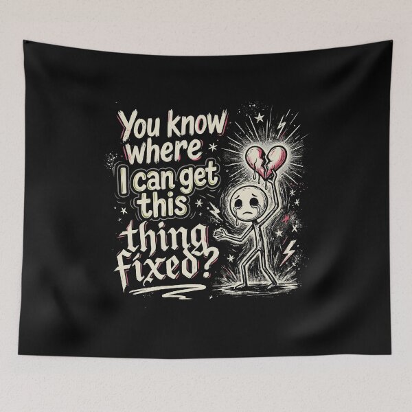 Item preview, You Know Where I Can Get This Thing Fixed Emo Heartbreak Gift designed and sold by Say It With Ink.