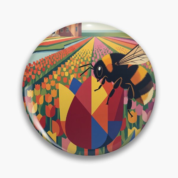 Item preview, Vintage Keukenhof Travel Poster With Bee And Tulips designed and sold by ZUMERI.