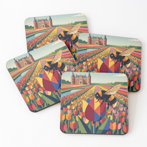 Item preview, Vintage Keukenhof Travel Poster With Bee And Tulips designed and sold by ZUMERI.