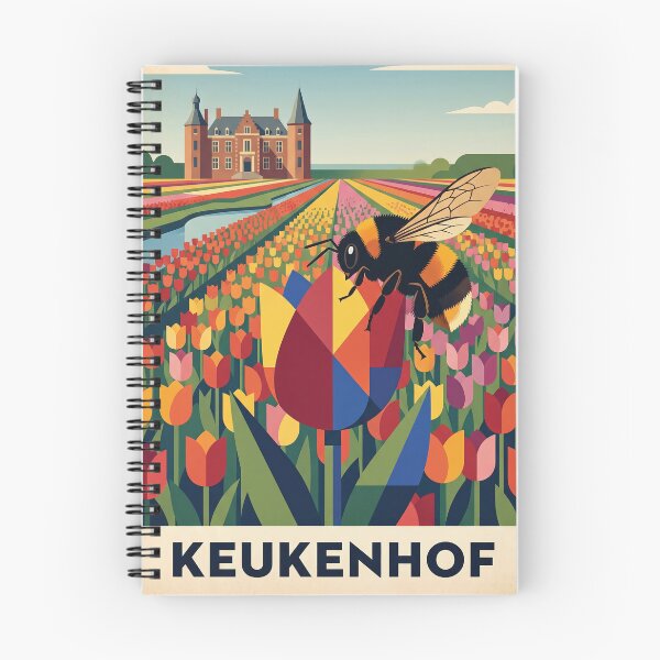 Item preview, Vintage Keukenhof Travel Poster With Bee And Tulips designed and sold by ZUMERI.