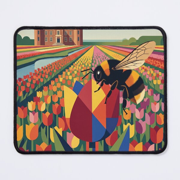 Item preview, Vintage Keukenhof Travel Poster With Bee And Tulips designed and sold by ZUMERI.