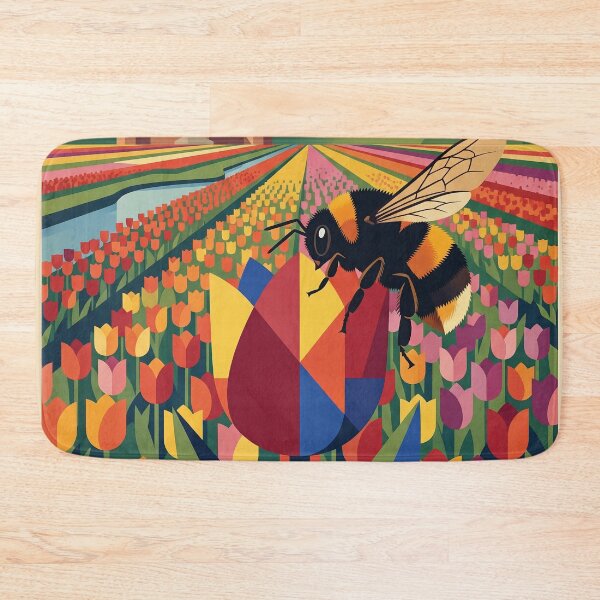 Item preview, Vintage Keukenhof Travel Poster With Bee And Tulips designed and sold by ZUMERI.