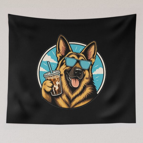 Item preview, German Shepherd Cold Brew Coffee Graphic designed and sold by CG Studio.