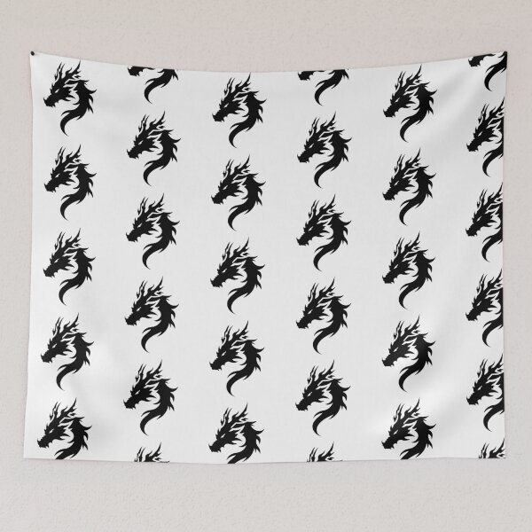 Item preview, Minimalist Black Dragon Tribal Pattern designed and sold by The Last Emperor Saga - Store.