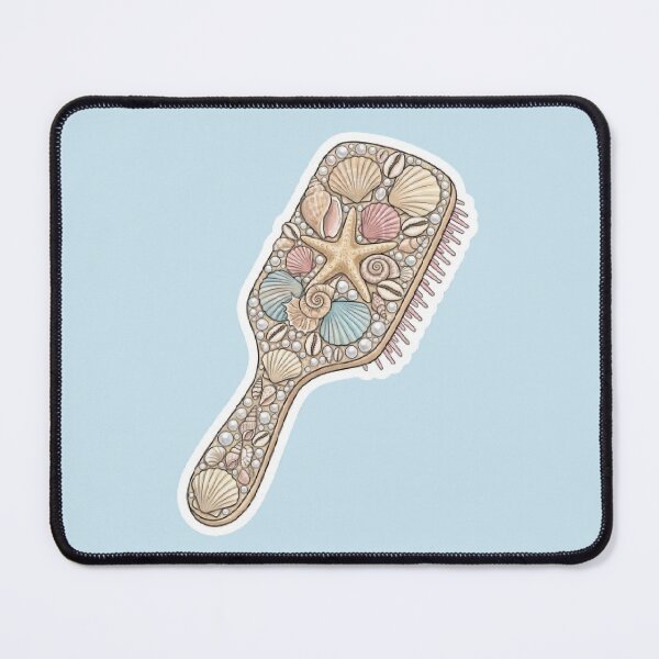 Item preview, Seashell Hairbrush Vintage Coastal Aesthetic Mermaid-Inspired Shell Hair Brush Ocean Beach Cottagecore Bathroom Decor Gift designed and sold by SamiraArts.