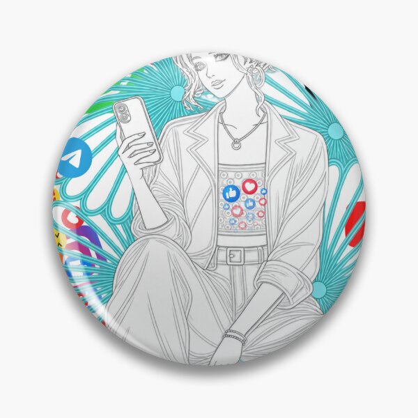 Item preview, Social Media Girl – Likes, Hearts & Emoji Digital Life Art designed and sold by The Kawaii Forge.