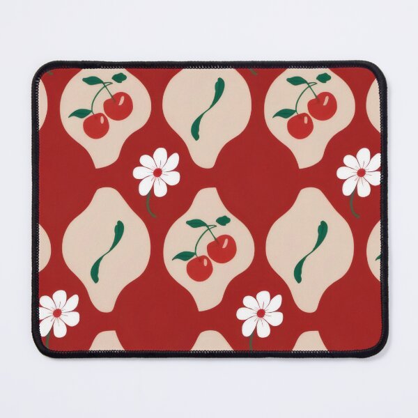 Item preview, Retro Cherry & Daisy Diamond Pattern - Vintage 70s Floral Illustration designed and sold by Billy Morfo™.