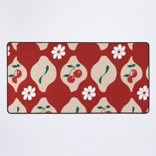 Item preview, Retro Cherry & Daisy Diamond Pattern - Vintage 70s Floral Illustration designed and sold by Billy Morfo™.