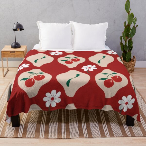 Item preview, Retro Cherry & Daisy Diamond Pattern - Vintage 70s Floral Illustration designed and sold by Billy Morfo™.