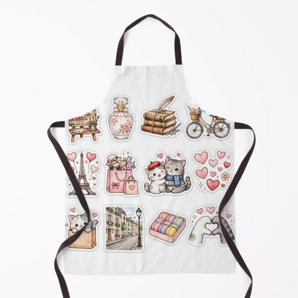 Item preview, Junior and Freda Romantic Paris - Cute Cats Love Sticker Pack 12pcs Eiffel Tower designed and sold by MAISON SYLVIE.