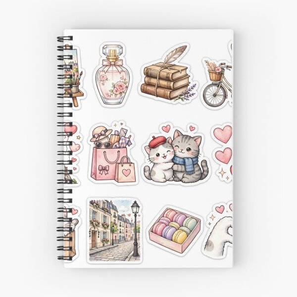 Item preview, Junior and Freda Romantic Paris - Cute Cats Love Sticker Pack 12pcs Eiffel Tower designed and sold by MAISON SYLVIE.