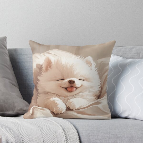 Aperçu de l'œuvre Chiot tout doux et moelleux – Chien heureux et endormi créée et vendue par Anicue.