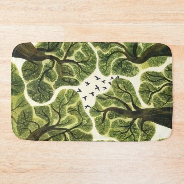 Item preview, Mystical Forest Eye Canopy - Aerial Tree Perspective & Birds Illustration designed and sold by Billy Morfo™.
