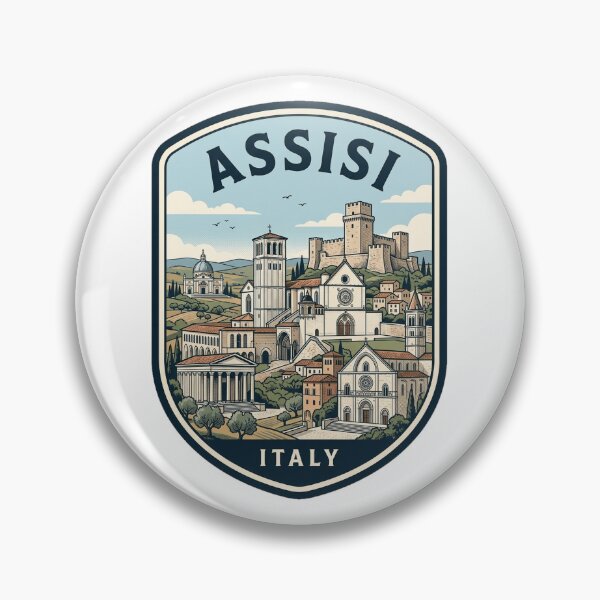 Item preview, Assisi Italy Vintage Travel Badge Emblem designed and sold by k3rstman1.