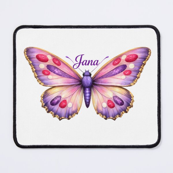 Item preview, Purple Butterfly with Name Jana Personalized Gift designed and sold by AmirArtisanVibe.