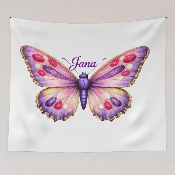 Item preview, Purple Butterfly with Name Jana Personalized Gift designed and sold by AmirArtisanVibe.