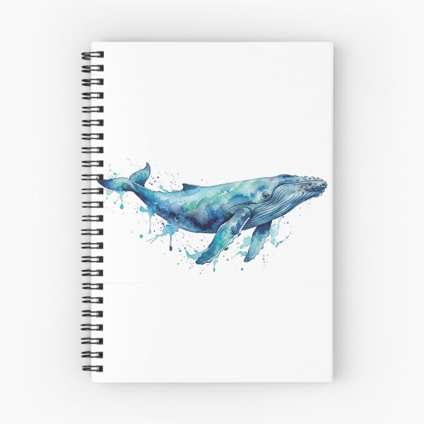 Item preview, water color whale sticker designed and sold by Stickers void.