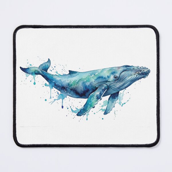 Item preview, water color whale sticker designed and sold by Stickers void.