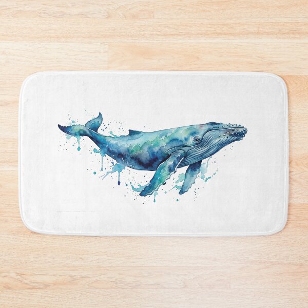 Item preview, water color whale sticker designed and sold by Stickers void.