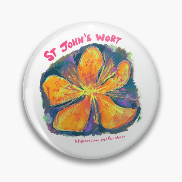 Item preview, St John’s Wort Botanical Art 2 – Expressive Yellow Wildflower Painting designed and sold by Petal Head .