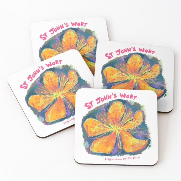 Item preview, St John’s Wort Botanical Art 2 – Expressive Yellow Wildflower Painting designed and sold by Petal Head .