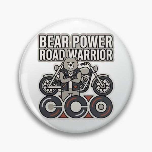 Item preview, Guerrero de la carretera Bear Power | Divertido diseño de oso motero antropomórfico designed and sold by Furrenzy.