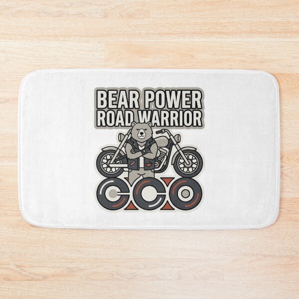 Item preview, Bear Power Road Warrior | Funny Anthro Bear Biker Design designed and sold by Furrenzy.