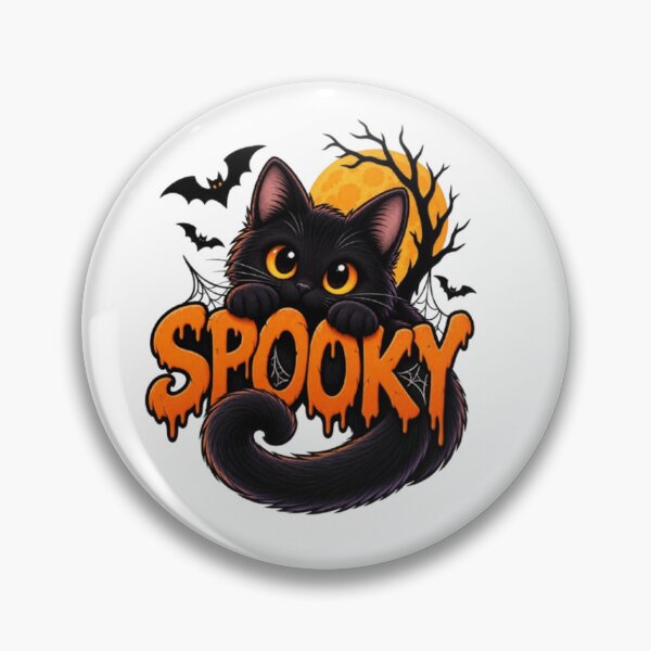 Item preview, Spooky Black Cat – Halloween Cat designed and sold by 1PRINTORA1.