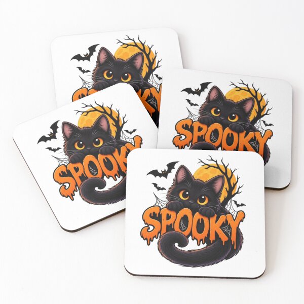Item preview, Spooky Black Cat – Halloween Cat designed and sold by 1PRINTORA1.