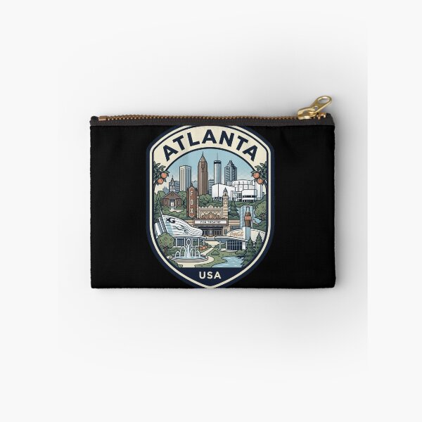 Item preview, Atlanta Georgia Skyline Retro Travel Badge designed and sold by k3rstman1.
