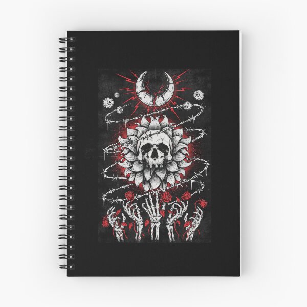 Item preview, Skull Flower Barbed Wire Gift for Emo and Scene Fans designed and sold by Say It With Ink.