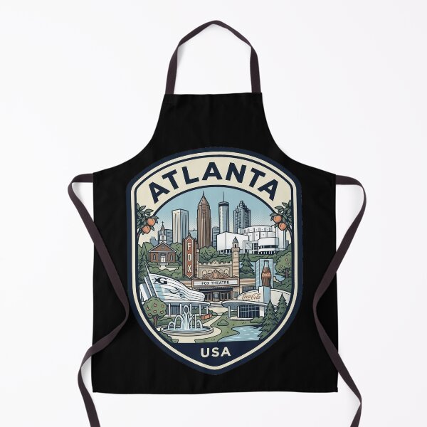 Item preview, Atlanta Georgia Skyline Retro Travel Badge designed and sold by k3rstman1.