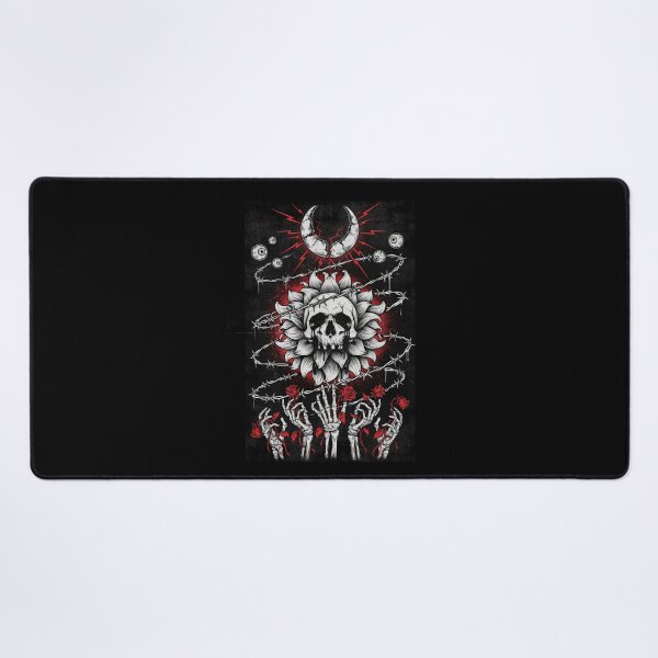 Item preview, Skull Flower Barbed Wire Gift for Emo and Scene Fans designed and sold by Say It With Ink.