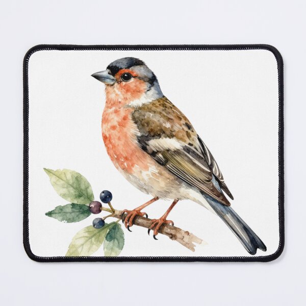 Item preview, Finch Watercolor Illustration | Charming Finch Songbird Nature Artwork designed and sold by Rood Art Studio.
