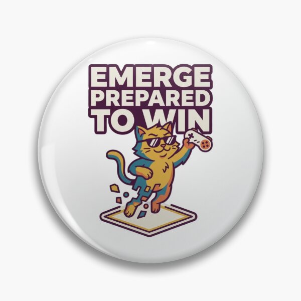 Item preview, Emerge Prepared To Win | Funny Anthro Cat Gamer Design designed and sold by Furrenzy.
