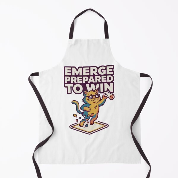 Item preview, Emerge Prepared To Win | Funny Anthro Cat Gamer Design designed and sold by Furrenzy.