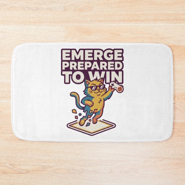 Item preview, Emerge Prepared To Win | Funny Anthro Cat Gamer Design designed and sold by Furrenzy.