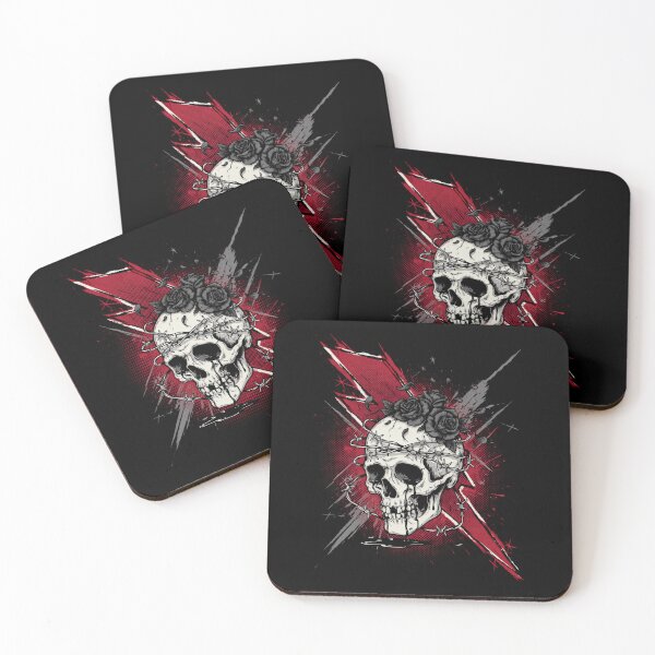 Item preview, Skull with Roses and Barbed Wire Gift for Emo Fans designed and sold by Say It With Ink.