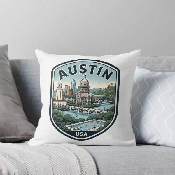 Item preview, Austin Texas Retro Skyline Travel Badge designed and sold by k3rstman1.
