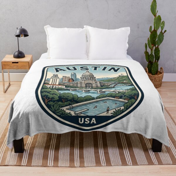Item preview, Austin Texas Retro Skyline Travel Badge designed and sold by k3rstman1.