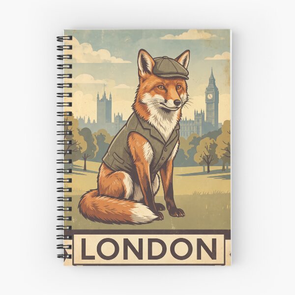 Item preview, Vintage London Travel Poster With Dapper Fox designed and sold by ZUMERI.
