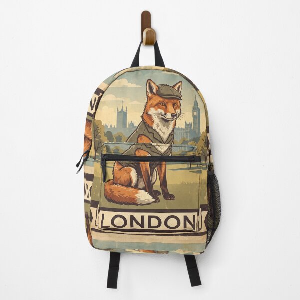 Item preview, Vintage London Travel Poster With Dapper Fox designed and sold by ZUMERI.