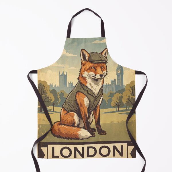 Item preview, Vintage London Travel Poster With Dapper Fox designed and sold by ZUMERI.