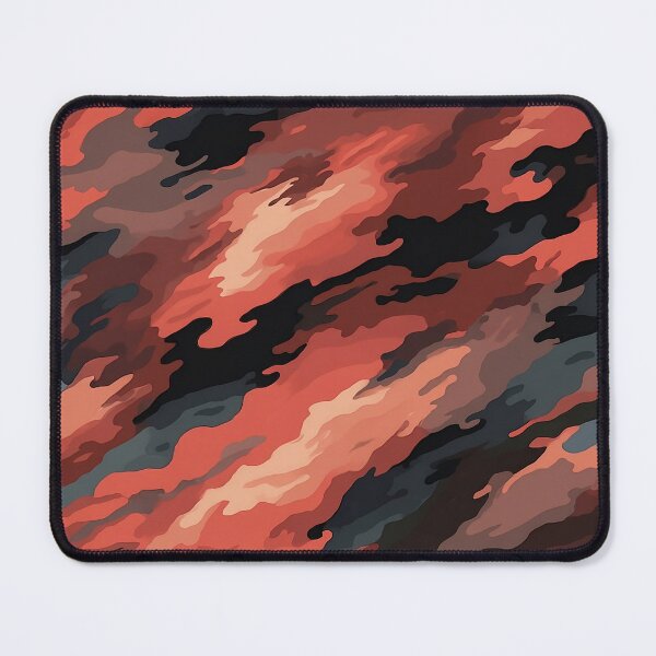 Item preview, Rust Orange Camo Pattern Diagonal Streak Camouflage in Coral and Charcoal designed and sold by Yoruhara.