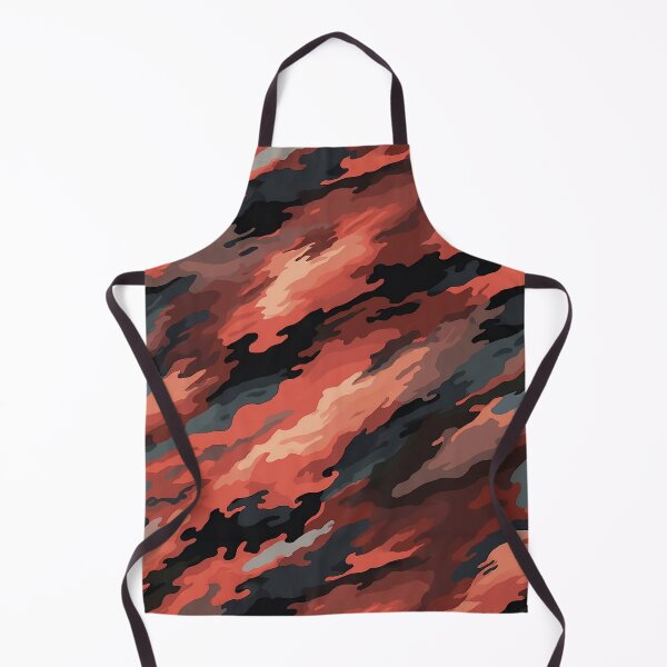Item preview, Rust Orange Camo Pattern Diagonal Streak Camouflage in Coral and Charcoal designed and sold by Nine Lives Studio.
