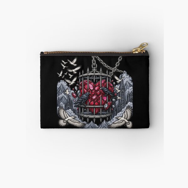 Item preview, Caged Ruby Heart for Gothic Raven Fans designed and sold by POD DYNASTY | Original Print On Demand T-Shirt Graphics.