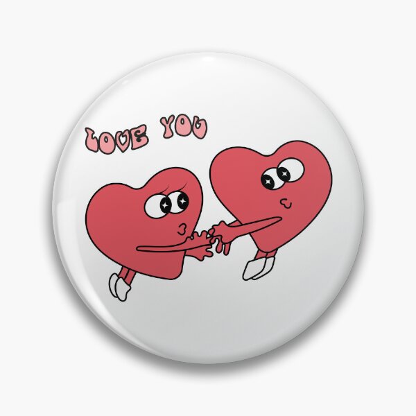 Item preview, Cute Groovy Love Hearts Holding Hands designed and sold by SvetlanaLiDesign.